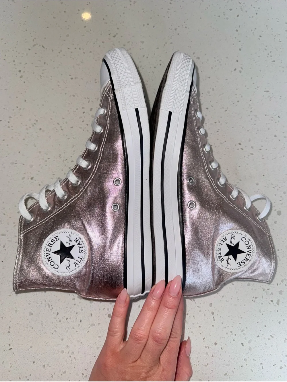 Converse Metallic Rose High Top Sneakers